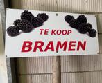 Groot reclamebord te koop bramen, Ophalen, Reclamebord