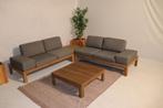 Mistral houten loungeset hoekbank met tafel SALE #80, Tuin en Terras, Tuinsets en Loungesets, 4 zitplaatsen, Bank, Ophalen of Verzenden