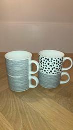 Action mokjes kopjes zwart wit, Ophalen of Verzenden, Zo goed als nieuw, Overige stijlen, Kop(pen) en/of Schotel(s)