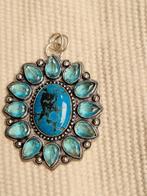grote zilveren hanger Turquoise, Overige voorstellingen, Verzenden, Nieuw, Zilver