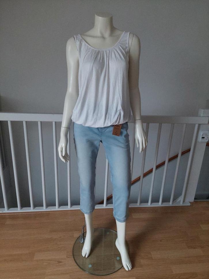 Zomerse ballon top wit Maat L nieuw met kaartje, Kleding | Dames, Tops, Nieuw, Maat 42/44 (L), Wit, Zonder mouw, Ophalen of Verzenden