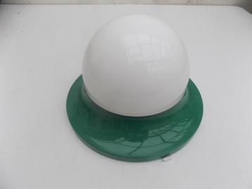 Vintage plafondlamp lamp groen glas retro jaren 70 seventies beschikbaar voor biedingen