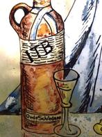 ITB jenever reclame glas in lood raampjes + bier kan & pijp, Ophalen of Verzenden, Gebruikt, Overige typen