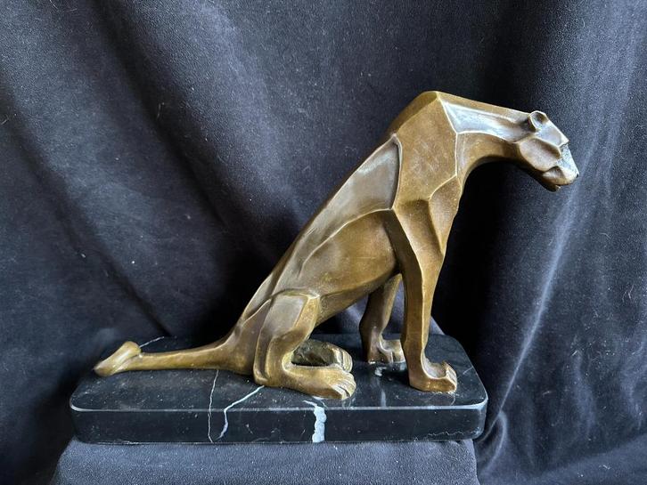 Panter Art Deco bronzen/brons, Antiek en Kunst, Kunst | Beelden en Houtsnijwerken, Ophalen of Verzenden
