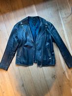 Massimo Dutti Leren Jas - Maat S, Ophalen of Verzenden, Zo goed als nieuw, Maat 36 (S), Zwart