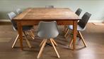 Eettafel en 6 stoelen, Huis en Inrichting, Tafels | Eettafels, 100 tot 150 cm, 100 tot 150 cm, Gebruikt, Eikenhout