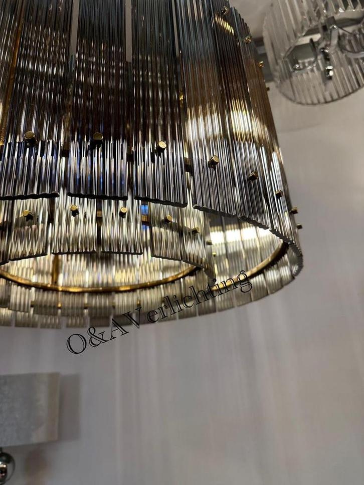 Stijlvolle Hanglamp, Huis en Inrichting, Lampen | Hanglampen, Nieuw, 75 cm of meer, Glas, Ophalen of Verzenden