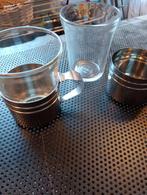 2 Theeglazen met houder, Huis en Inrichting, Keuken | Servies, Ophalen of Verzenden, Nieuw, Glas of Glazen