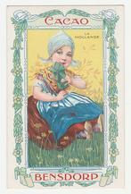Reclame.  Cacao Bensdorp.  Meisje uit Holland., Verzenden, Voor 1920, Ongelopen, Overige thema's