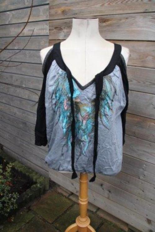 Blouson blauw/ zwart St. Martins mt 40 cold shoulder vaste p, Kleding | Dames, Blouses en Tunieken, Zo goed als nieuw, Maat 38/40 (M)