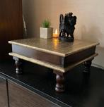 Oosterse oude Bajot Chauki offer tafel pronktafel., Huis en Inrichting, Minder dan 55 cm, Vierkant, Ophalen of Verzenden, Zo goed als nieuw