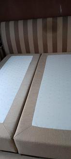 Boxspring 160x200, Huis en Inrichting, Ophalen, Gebruikt, Crème, Tweepersoons