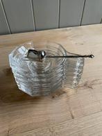 6 Vintage Franse schaaltjes persglas 1 oor 1960s, Huis en Inrichting, Keuken | Servies, Ophalen of Verzenden, Overige stijlen