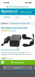 Batterijlader voor Knaap 54.6V, Fietsen en Brommers, Fietsaccessoires | Fietsaccu's, Ophalen of Verzenden, Nieuw