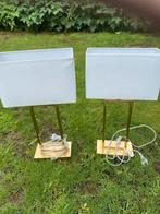 Aangeboden twee messing goudkleurige schemerlampen, Huis en Inrichting, Ophalen of Verzenden, Minder dan 50 cm