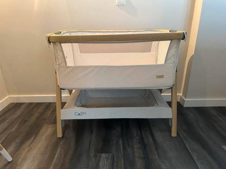 Cozee Tutti Bambini cosleeper/wieg grijs eiken zgan compleet, Kinderen en Baby's, Babywiegjes en Ledikanten, Zo goed als nieuw