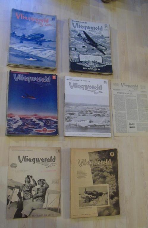 Vliegwereld. 83 nummers uit 1935-1948 ( €4,95 per stuk), Boeken, Oorlog en Militair, Gelezen, Tweede Wereldoorlog, Ophalen of Verzenden