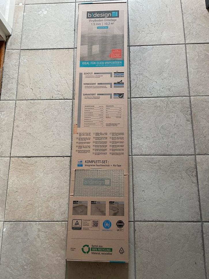 B.design ondervloer vynil / pvc, Doe-het-zelf en Verbouw, Isolatie en Afdichting, Nieuw, Vloerisolatie, Overige materialen, Minder dan 4 cm