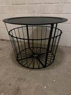 Ikea Guolav Opbergtafel, Metaal, Rond, Zwart, diameter 60 cm, Huis en Inrichting, Minder dan 45 cm, Metaal of Aluminium, Rond