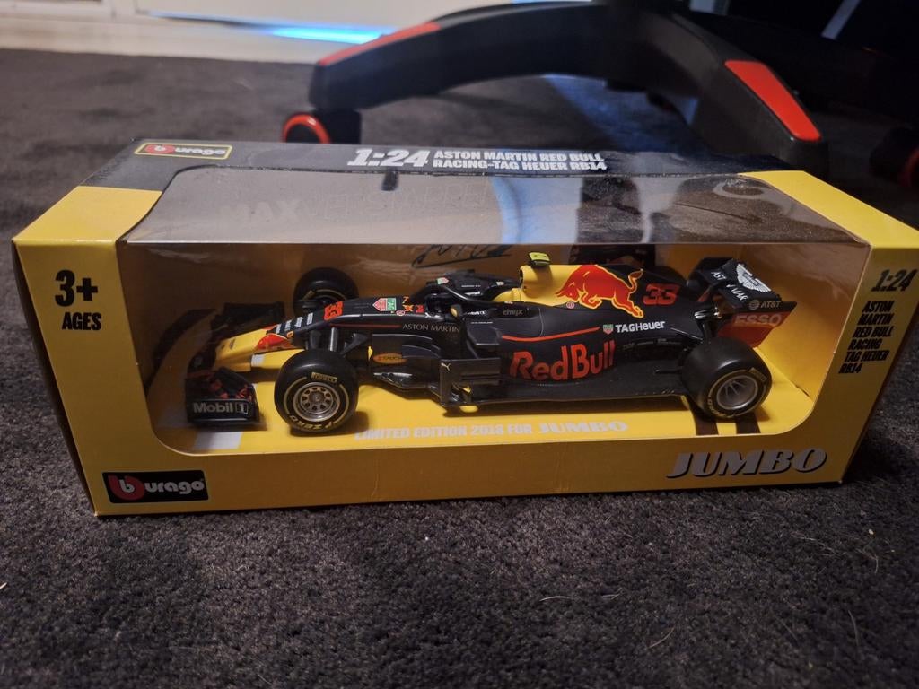Max Verstappen Limited Edition 2018 - Burago 1:24, Ophalen, Nieuw, 1:9 t/m 1:12, Auto