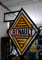 Emaillebord Renault reclamebord dubbelzijdig, Verzamelen, Ophalen, Reclamebord, Gebruikt, Frankrijk