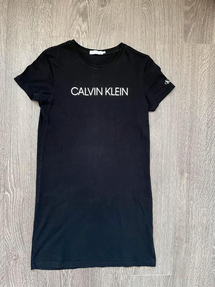 Meisjes jurkje / jurk zwart van Calvin Klein mt 164, Kinderen en Baby's, Kinderkleding | Maat 164, Gebruikt, Meisje, Jurk of Rok