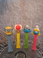 Vintage 4 snoepdispensers van PEZ Minion Supermario Smurf, Ophalen of Verzenden, Zo goed als nieuw