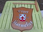 Dubbelzijdig houten Reclamebord Tripel Karmeliet, Verzamelen, Ophalen of Verzenden, Nieuw, Reclamebord, Plaat of Schild, Overige merken