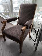 Vintage rookstoel met verstelbare rugleuning, Huis en Inrichting, Stoelen, Ophalen, Gebruikt, Bruin, Eén