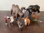Schleich kameel, koe, kip, stier, poes, konijn, Verzamelen, Ophalen of Verzenden, Gebruikt