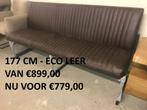 OUTLET EETKAMERBANK - Zaterdag & Zondag geopend!, Minder dan 75 cm, 150 tot 200 cm, Ophalen of Verzenden, Metaal