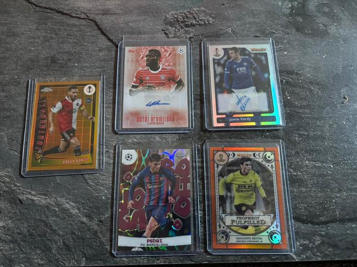 Topps chrome kaarten, Verzamelen, Sportartikelen en Voetbal, Zo goed als nieuw, Spelerskaart, Buitenlandse clubs, Ophalen of Verzenden