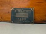 Oud Industrieel machine type plaatje la brauthite parijs #1, Ophalen of Verzenden