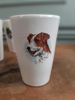 5 leuke vintage bekers zonder oor/ afbeelding van honden, Ophalen of Verzenden, Zo goed als nieuw, Overige stijlen, Kop(pen) en/of Schotel(s)