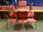 Zes Ikea KARLJAN stoelen in rood, Huis en Inrichting, Stoelen, Ophalen, Gebruikt, Metaal, Vijf, Zes of meer stoelen