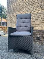 2 Wicker Tuinstoelen Verstelbaar + Kussens, Tuin en Terras, Tuinstoelen, Ophalen, Gebruikt, Wicker, Verstelbaar