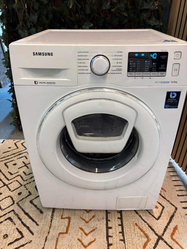 Samsung AddWash Ecobubble 8kg, Witgoed en Apparatuur, Wasmachines, Zo goed als nieuw, 6 tot 8 kg, 85 tot 90 cm, 1200 tot 1600 toeren
