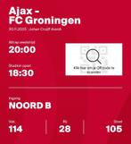 2 kaarten Ajax - Groningen (1e ring Noord), Tickets en Kaartjes, Twee personen