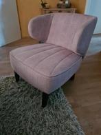 Fauteuill oud roze soort corduroy stof houten poot, Ophalen, Zo goed als nieuw, Stof, Minder dan 50 cm