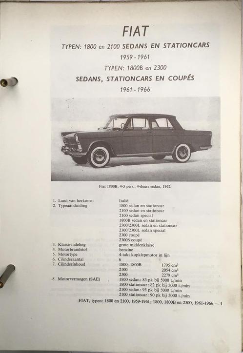 Fiat 1800 2100 2300 1961-66. Olyslagers autotechnisch handbo, Auto diversen, Handleidingen en Instructieboekjes, Ophalen of Verzenden