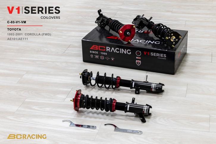 BC Racing V1 serie schroefset - Toyota Corolla E10 E11 87-02, Auto diversen, Tuning en Styling, Ophalen of Verzenden