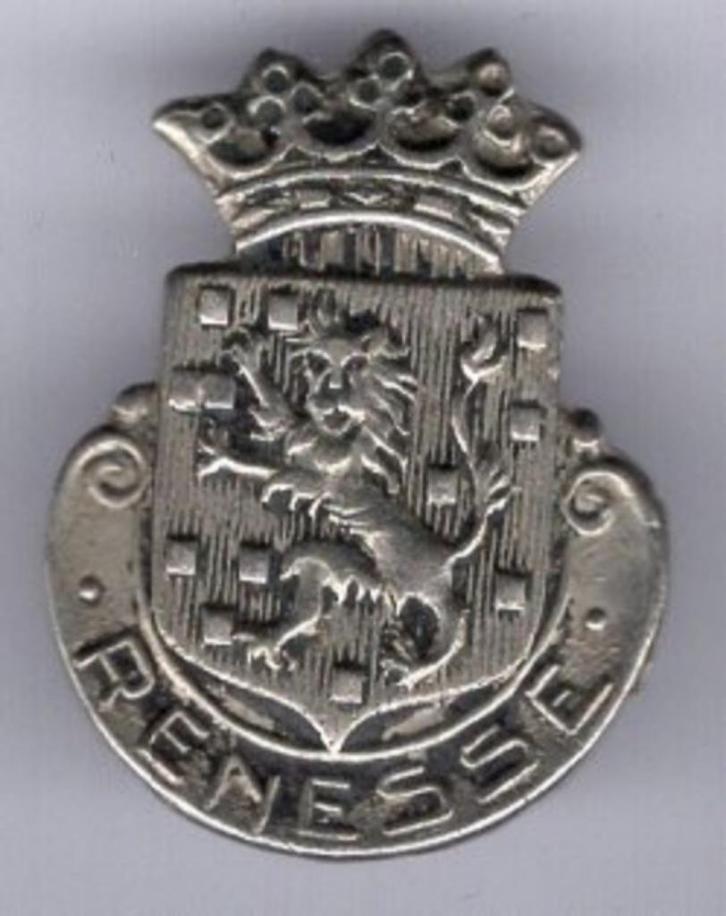 Renesse zilverkleurig wapen speldje ( U_068 ), Verzamelen, Speldjes, Pins en Buttons, Nieuw, Speldje of Pin, Stad of Land, Verzenden
