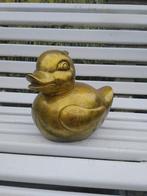 Beeld badeend goudkleurig, Ophalen of Verzenden, Nieuw, Dier