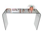 Glazen design sidetable, console Fiam stijl, Ophalen, 100 tot 150 cm, Zo goed als nieuw, 25 tot 50 cm
