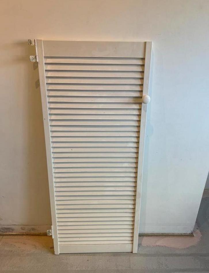 Gratis Witte Louvredeur 50x119.5cm, Doe-het-zelf en Verbouw, Deuren en Horren, Gebruikt, Binnendeur, Minder dan 200 cm, Minder dan 80 cm