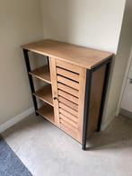 Industrieel kastje met houten bladen en metalen frame, Huis en Inrichting, Ophalen, 50 tot 100 cm, Zo goed als nieuw, Metaal