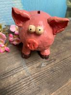 Prachtig vintage keramisch spaarvarken, Verzamelen, Spaarpotten, Ophalen of Verzenden, Gebruikt, Steen, Aardewerk of Keramiek