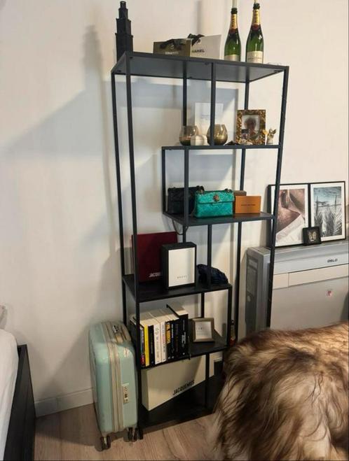 Stellingkast fonQ zwart 185 x 77 x 35, Huis en Inrichting, Kasten | Stellingkasten, Zo goed als nieuw, Ophalen