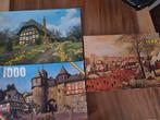 3x oude puzzel 1000/1500 stukjes, Ophalen of Verzenden, 500 t/m 1500 stukjes, Zo goed als nieuw
