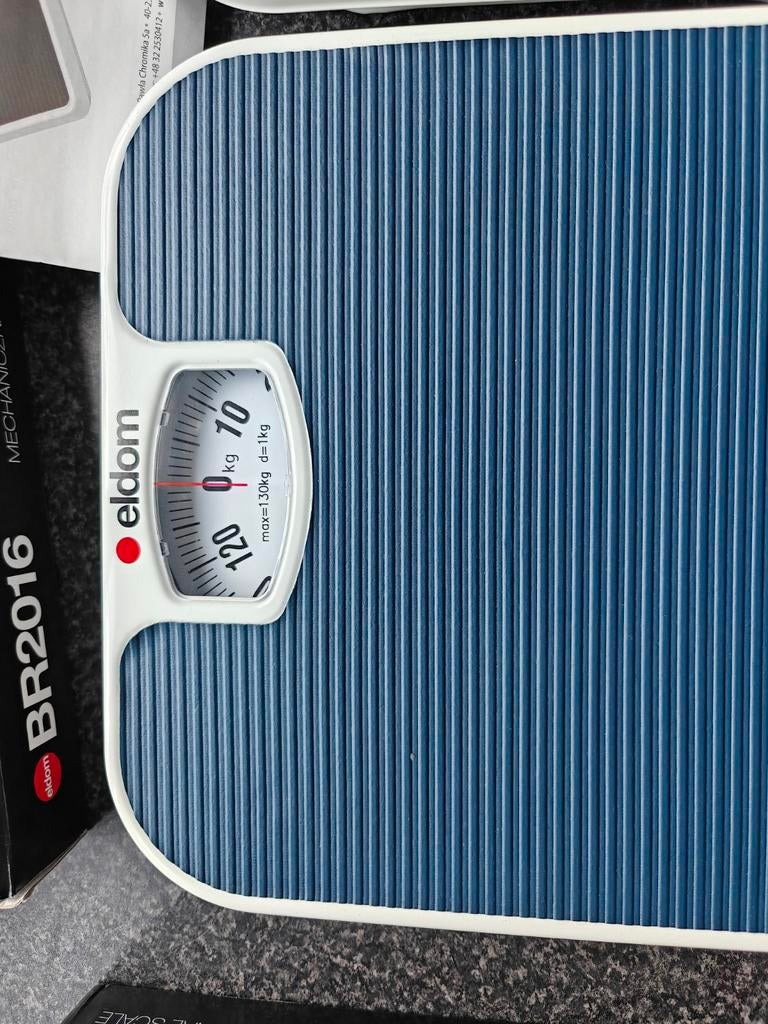 Analoge Weegschaal (130kg) Blauw of Wit - Getest & Werkend, Witgoed en Apparatuur, Weegschalen, Analoog, 100 kg of meer, Ophalen of Verzenden